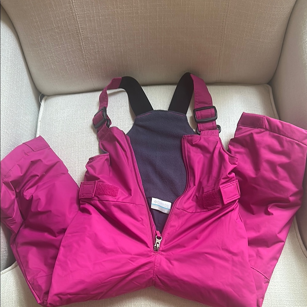 Columbia Fuchsia Snow Bib 4T